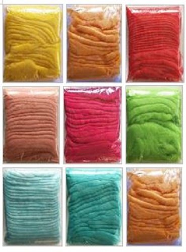 COLOR- WATTE, Farbwatte, farbige, bunte Dekowatte. 150g grün Art.12025 MAIGRÜN - 2