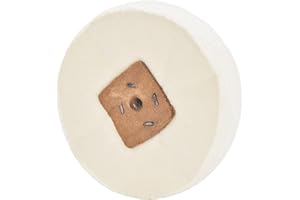 OBLUESKY 150 mm Rueda pulidora extragruesa de de de tela pulida, color blanco,100 capas, para lijadora de mesa con agujero de mandril de 12,7 mm, 1 pieza