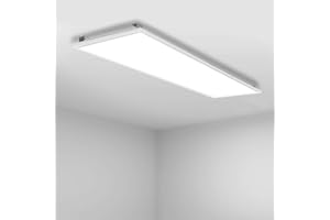 ‎VKELE Vkele [Premium 100 lm/W LED Panel 120x30cm inkl. Anbauwinkel Warmweiß 3000K 36W 3600lm Weißrahmen Deckenleuchte, LED-Lampe, Deckenlampe, Büroleuchten