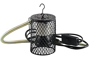 Furpaw Ampoule pour Lampe Chauffante, Lampe Chauffante UVA UVB Douille Ceramique, Lampe Chauffante avec Couvercle Poussin Oiseaux Reptiles Chaton Chiot - EU Prise