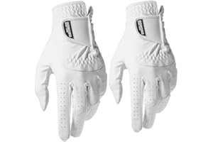 Gogogo Sport Vpro GripFlex Mens 2-Pack Golf Glove Microfiber Durable Breatheable All Weather (Worn on Left Hand)