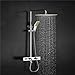 Produktbild KGDNM Regen Dusche Typ Thermostat Dusche Hand-Set Intelligente Konstante Temperatur Wand Duschkopf Wasserhahn Blase, Regen, Temperaturregelung, LED-Licht