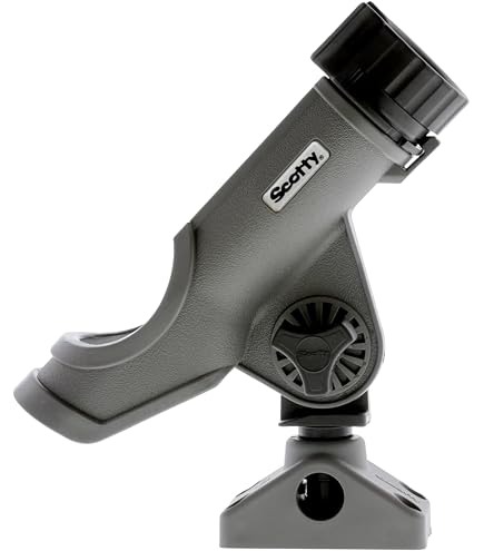 Scotty #400-BK Orca Rod Holder w/#241L Side Deck Mount, Nero, S