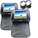 Price comparison product image Just Arrival!!! Eincar 7" Inch Dual High Definition Digital Screen Headrest Car Multi-region DVD Player Twin DVD Video Player With IR/FM Transmitters Wireless Remote Control+Pair of the Headphone