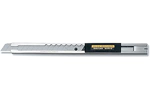 Olfa SVR-2 Slimline Stainless Steel Snap Knife with Pocket Clip, Grey