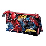 Portatodo plano para lápices Karactermania Spiderman Smash Estuches, 23 cm, Azul