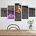 Produktbild Fbhfbh Artwork Poster Hd Prints Home Für Wohnzimmer Dekor 5 Stücke Buddha Wandkunst Religiöse Modularer Rahmen Bilder Leinwand Gemälde, 16X24 / 32/40 Zoll, Ohne Rahmen