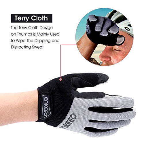 Enkeeo Handschuhe Fahrradhandschuhe Touchscreen Herren Damen Outdoor Sport Winddicht Fahrrad Handschuhe geeiget für Radsport MTB Road Race Downhill Wandern und andere Sports - 3