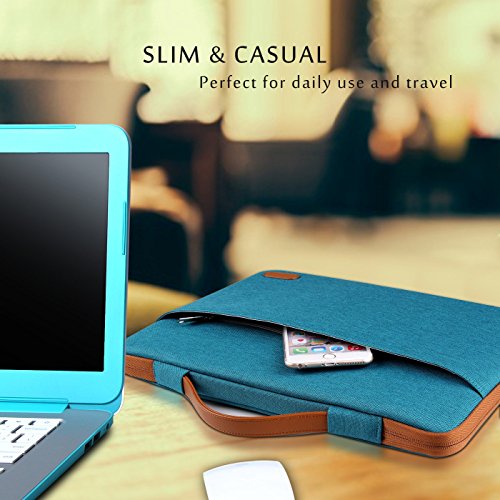 ProCase Notebook Hülle Sleeve Schütztasche Laptoptasche 13 – 13.5 Inch für Surface Book, 13″ Macbook Air Macbook Pro(Türkis) - 5