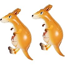 Inflatable Blow-Up Kangaroo - 70cm Australia Aussie Fancy Dress Party Decoration