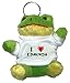 Produktbild Plüsch Frosch Schlüsselhalter mit einem T-shirt mit Aufschrift mit Ich liebe Edmunda (Vorname/Zuname/Spitzname)