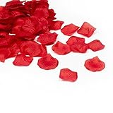 100 Deep Red Rose Silk Petals Confetti - Wedding Decorations