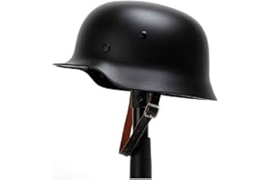 ‎KOYHENG WW2 Helm. Weltkrieg Deutscher Elite Wh Army M35 M1935 Stahlhelm Zweiter Weltkrieg Schutzhelm mit Lederfutter Stahlhelm