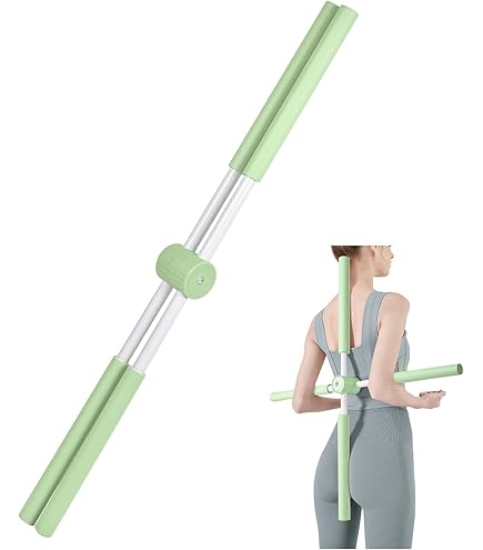 équipement Fitness Bâton Correcteur Posture Dos - Yoga, Étirement Cou/Épaules - Réglable 58-86cm Bâton Correction Posture