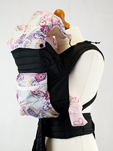 Mei Tai With Hood And Pocket - Purple Paisley