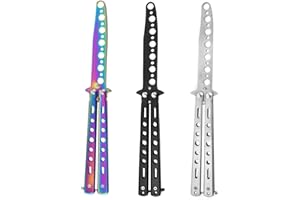 Mopoin Butterfly Trainer, 3 Stücke Balisong Trainer Knife Trainer Trainingsmesser für AnfäNger-Der Flipping-Tricks üBt