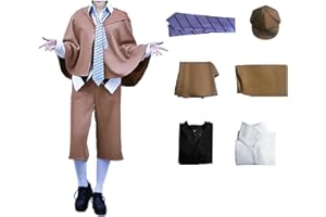 Tomioka Anime Dazai Osamu Cosplay Costume BungoStray Outfit Ranpo Edogawa Detective Uniforms Full Set Halloween Party