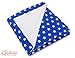 NEW!! UNIQUE DOUBLE-SIDED CAR SEAT BLUE & WHITE BLANKET / COVER / COSYTOES - FOOTMUFF! 100x100cm - BLUE STARS / BLANKET WITH SEAT BELT HOLES