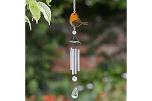 Garden Mile Robin Wind Chime For Garden Ornaments Outdoor Windchimes For Garden Wind Chimes Wind Spinners For Gardens Hanging Outdoor Hanging Decoration