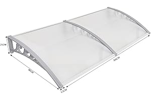 YIFAA Pensilina da Esterno,Pensilina Modulabile Tettoia,Pensilina Tettoia Tenda Porta (100x300cm)