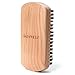 NATURAL BOAR BRISTLE BEARD BRUSH - 100% Boar Bristle with Solid Wooden Handle for facial hair grooming - Easily detangles hair, massages face and gets rid of dead, dry skin to keep beard from being itchy - Perfect gift for the well-groomed man- GAINWELL
