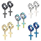Pendientes hombres negro oro plate Viene con 5 pares en 5 colores diferentes, más opciones para el uso diario.