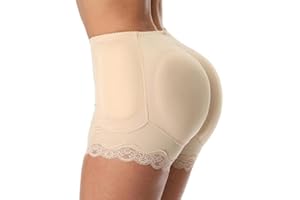 TOEECY Damskie majtki z 4 wyjmowanymi wkładkami na biodra, z 4 wyjmowanymi wkładkami na biodra, slipy, wzmocnienie bioder, figi, wyszczuplające brzuch