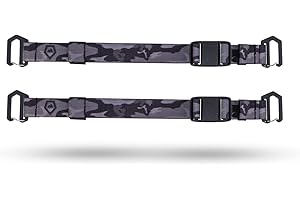 WANDRD Premium Accessory Straps: Durable 1" Straps w/Magnetic Buckle, Metal Gatekeepers & Reflective Logo (2-Pack)