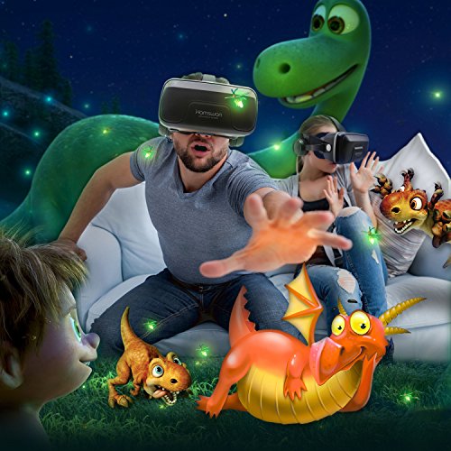 3D VR Brille, HAMSWAN G04EA 3D VR Briller Virtual Reality GlÃ¤ser mit eingebautem Headset 120 Grad FOV und Multifunktionsknopf Kompatibel mit iPhone, Samsung und anderen 4.0