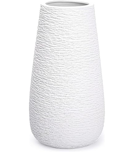 Vaas zwart 40cm met zwart/witte droogbloemen