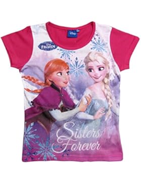 Frozen Die Eiskönigin Kollektion 2016 T-Shirt 98 104 110 116 122 128 134 Mädchen Disney Shirt Anna und Elsa Fuchsia