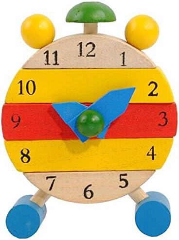 WINWINTOM Hand Made Wooden Clock Toys