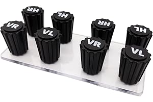 GODESON Tapones Rueda Coche(8 Unidades),Tapones de válvula de Coche, Tapones de válvula de Bicicleta, Juego de Herramientas de plástico ABS con Junta, Accesorios para el Coche