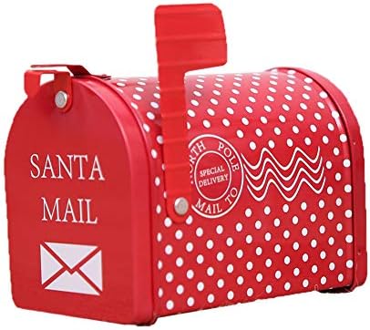 Skyeye Box,Creative Mailbox Design,Red Tin Box for Candy Small Toys Gift Storage Box Tinplate Box(Santa Mail)