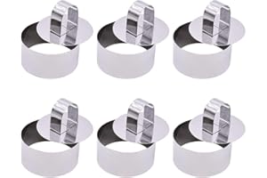 ZHOUHON Coppapasta Tondo, Anello per Torte,Stampo per Crostate Inossidabile con Coperchio in Acciaio Inossidabile, Strumento di Pasticceria 8cm di Diametro (Ovale)