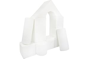 Velinda 11 pcs coloured,building blocks, soft,foam,children,kids, toy,nursery,playgroup (colour: white)