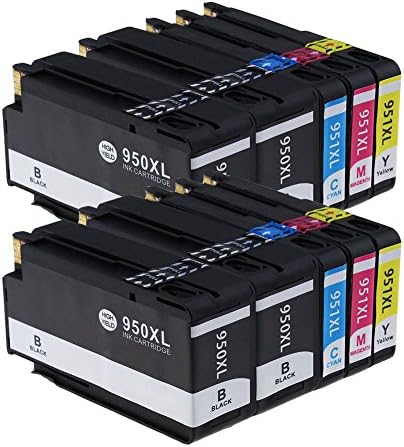 DOREE 10 Pack High Yield Replacement For HP 950XL 951XL Ink Cartridges Compatible with HP Office jet Pro 8600 8100e 8610 8620 8630 8640 8860 8100 8660 8625 8615 251dw 276dw 271dw Printer