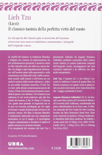 Book's Cover of Lieh Tzu (Liezi). Il classico taoista della perfetta virtù del vuoto