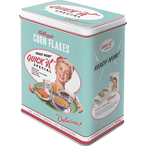 Nostalgic-Art Boite de Rangement en métal Vintage 'Kellogg's Corn Flakes Quick 'K' Special'