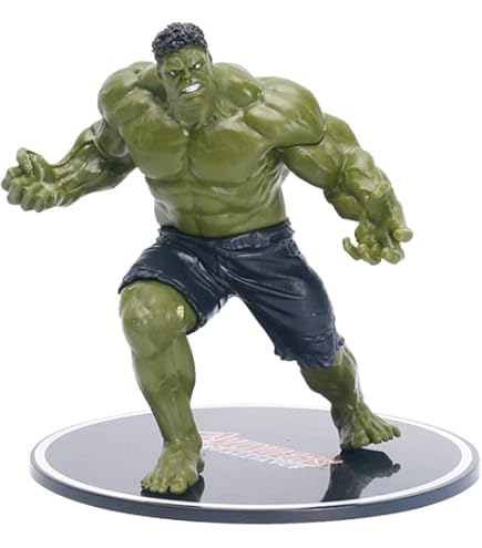 Figurina Hulk Per Torta - Decorazione Compleanno Supereroi, Altezza 13cm In PVC