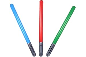 RmKbe 3pcs Inflatable Light Saber Lightsaber Sticks Blow Up Sword Stick Toys Halloween Party Supplies for Kids Adult