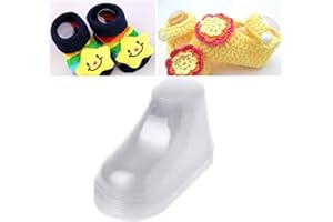 LTKJ 50Pcs/25 Pairs Clear Plastic Baby Feet Display Showcase, Shoe Trees, Toddler Booties Socks Shoes Supports Shaper Stand Holder for Store and Home - 9cm Transparent