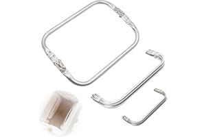 Lotbun Aluminium Cadre de Sac, Sac Accrocheur Cadre de Sac Fixation Cadre d'Artisanat Kit de Remplacement pour Sacs à Main DIY