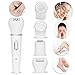 [ 5 in 1 ] Epilator Hair Removal Kit Cordless Rechargeable Lady Shaver Wet and Dry +Face Cleansers Sonic Skin Cleansing System +Pedicure Hard Skin Remover + Massage Roller for Women Skin Care Speed-yy®