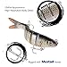 TRUSCEND Leurres de Peche Artificiel leurre Bait 8-articulés Topwater Life-Like Trash Swimbait...