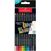 Faber-Castell Black Edition Renkli Kalemler - 12 Sayı, Siyah Ahşap ve S&uuml;per Yumuşak &Ccedil;ekirdek Kurşun, Yetişkin Boyama, Sanat&ccedil;ı