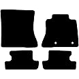 Carsio Carpet Car Mats For Ford Mustang 2015 Onwards 4 Piece Set Tailored Fit Floor Mat Complete Accessory Black Custom Fitted - All Weather, Anti-Slip Backing & Black Trim
