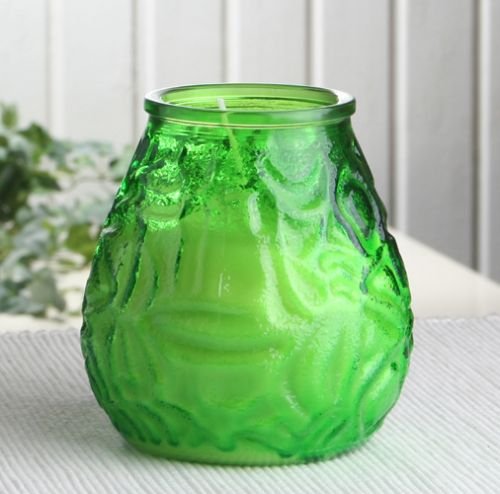 Preisvergleich Produktbild Glaswindlicht "Lowboy", lemongrün