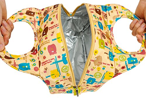 iSuperb Niedlich Kühltasche Lunch Tasche Box Wasserdicht wiederverwendbar mit bezauberndem Animal Bild isoliert Lunchpaket für Frauen Damen Mädchen Kinder Kids Schüler Jugendliche (Niedlicher Bär Gelb) - 2