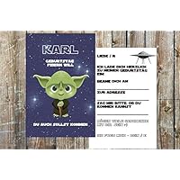 Einladungskarten Kindergeburtstag Jungen - Motiv Star Wars - personalisierbar - 10 Karten